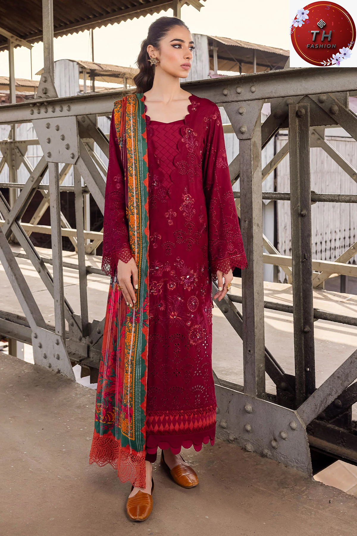 Nureh Ballerina Unstitched Three Piece -95